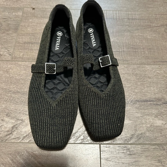 NWOB Vivaia Lightweight Square Toe Margot Walker Mary Jane Dark Olive 39.5 - Picture 3 of 7